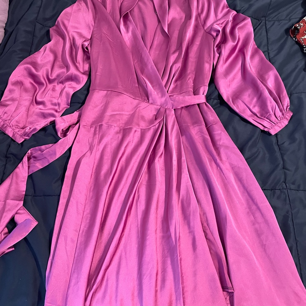 Nasty Gal Vibrant Fuchsia Long Sleeve Dress